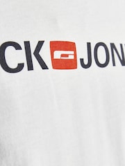 JACK & JONES White Multipack Logo T-Shirts 3 Pack - Image 12 of 12