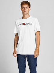 JACK & JONES White Multipack Logo T-Shirts 3 Pack - Image 2 of 12