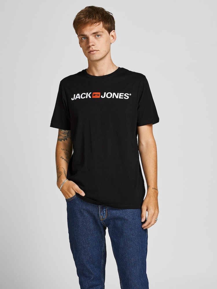 JACK & JONES White Multipack Logo T-Shirts 3 Pack - Image 3 of 12