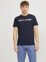 JACK & JONES White Multipack Logo T-Shirts 3 Pack - Image 4 of 12