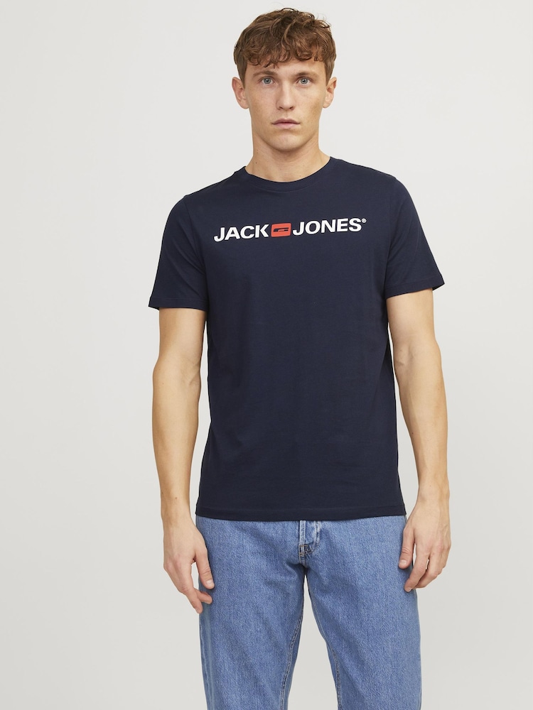 JACK & JONES White Multipack Logo T-Shirts 3 Pack - Image 4 of 12