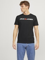 JACK & JONES White Multipack Logo T-Shirts 3 Pack - Image 5 of 12