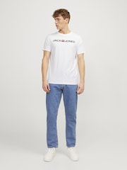 JACK & JONES White Multipack Logo T-Shirts 3 Pack - Image 6 of 12