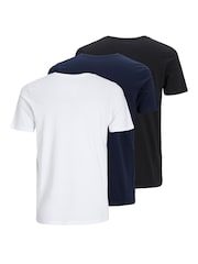 JACK & JONES White Multipack Logo T-Shirts 3 Pack - Image 8 of 12