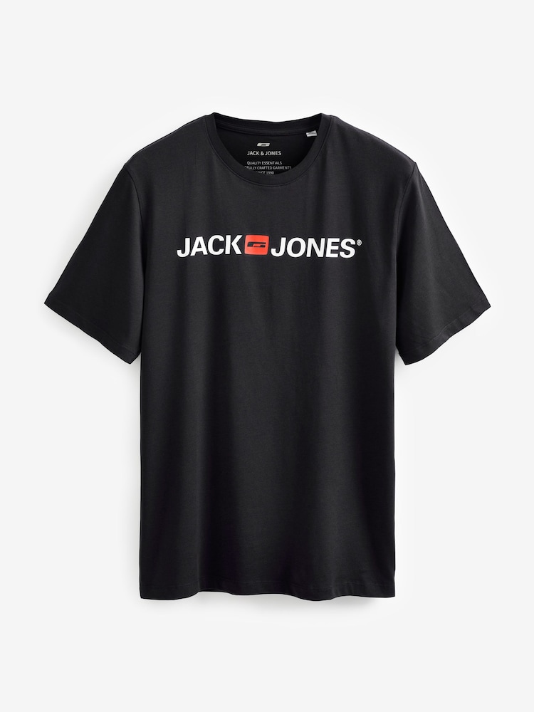 JACK & JONES White Multipack Logo T-Shirts 3 Pack - Image 9 of 12