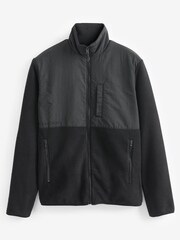 JACK & JONES Black Hybrid Tech Fleece Zip Up Jacket - Image 5 of 5