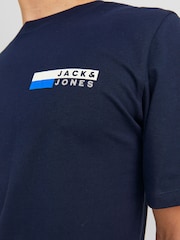 JACK & JONES Navy Blazer Small Logo T-Shirt - Image 3 of 5