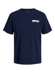 JACK & JONES Navy Blazer Small Logo T-Shirt - Image 5 of 5