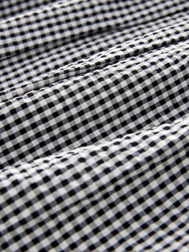 Black/White Gingham 100% Cotton Strappy Sundress (3-16yrs) - Image 8 of 8