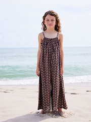 Black Printed Wide Leg Jumpsuit (3-16yrs) - Image 2 of 8