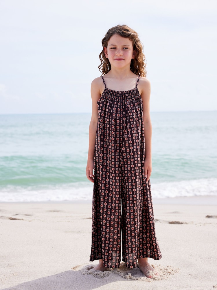 Black Printed Wide Leg Jumpsuit (3-16yrs) - Image 2 of 8