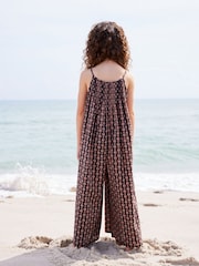 Black Printed Wide Leg Jumpsuit (3-16yrs) - Image 3 of 8