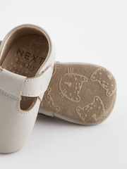 Neutral Stone - Baby læder T-Bar Sko (0-24måneder) - Billede 3 af 3