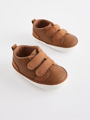 Tan Brown Baby Two Strap Trainers (0-24mths) - Image 1 of 5