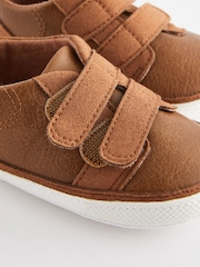 Tan Brown Baby Two Strap Trainers (0-24mths) - Image 5 of 5