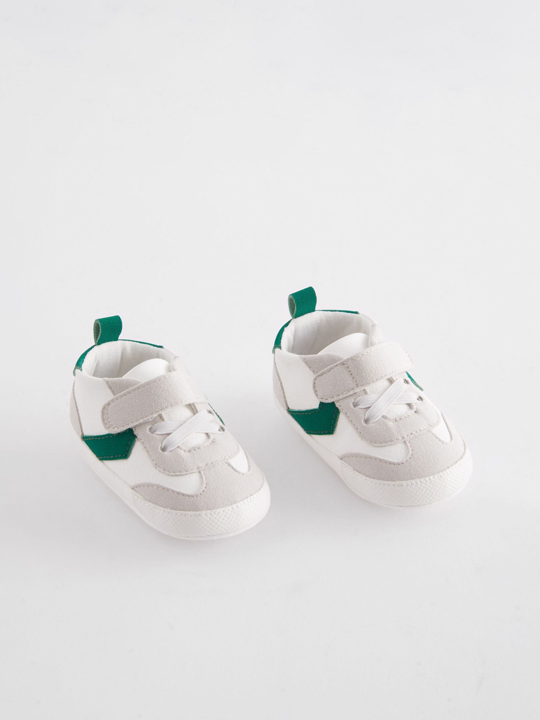 Buy White Green Touch Fastening Chevron Baby Trainers 0 24mths from Next Luxembourg