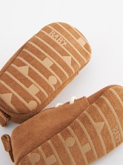 Tan Brown Suede Lace-Up Baby Shoes (0-24mths) - Image 8 of 8