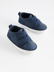 Navy Blue Baby Two Strap Trainers (0-24mths) - Image 1 of 5