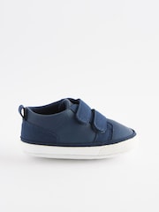 Navy Blue Baby Two Strap Trainers (0-24mths) - Image 2 of 5
