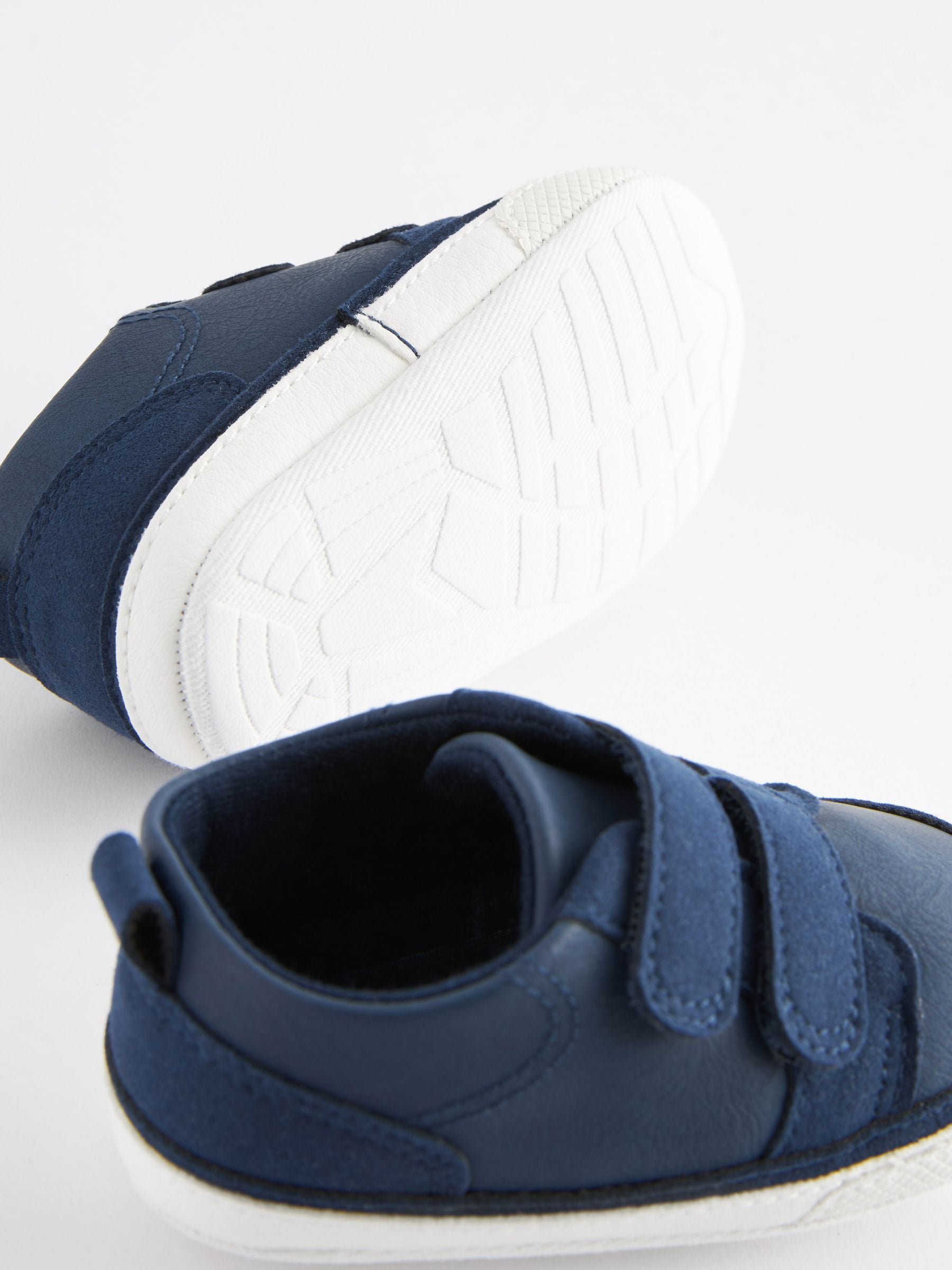 Buy Navy Blue Baby Two Strap Trainers 0 24mths from the Next UK online shop