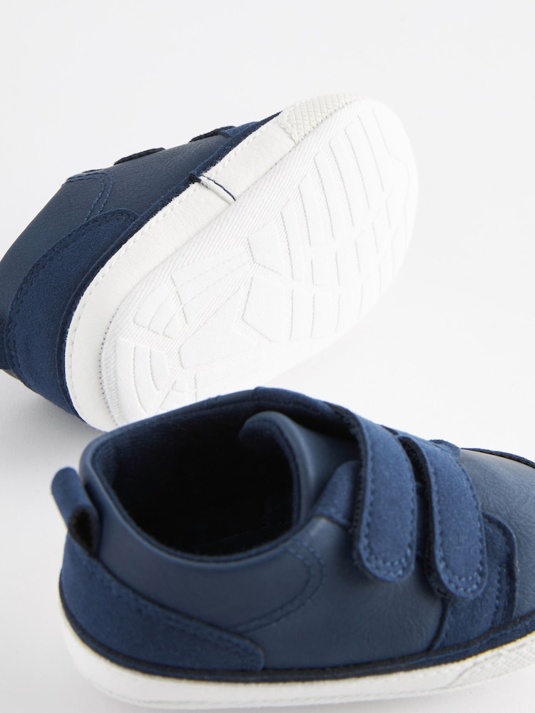 Navy Blue Baby Two Strap Trainers (0-24mths) - Image 3 of 5