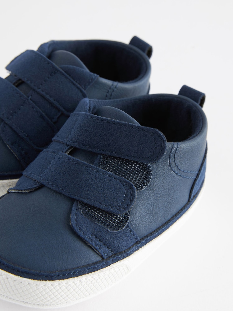 Navy Blue Baby Two Strap Trainers (0-24mths) - Image 4 of 5