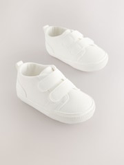 White Baby Two Strap Trainers (0-24mths) - Image 1 of 6