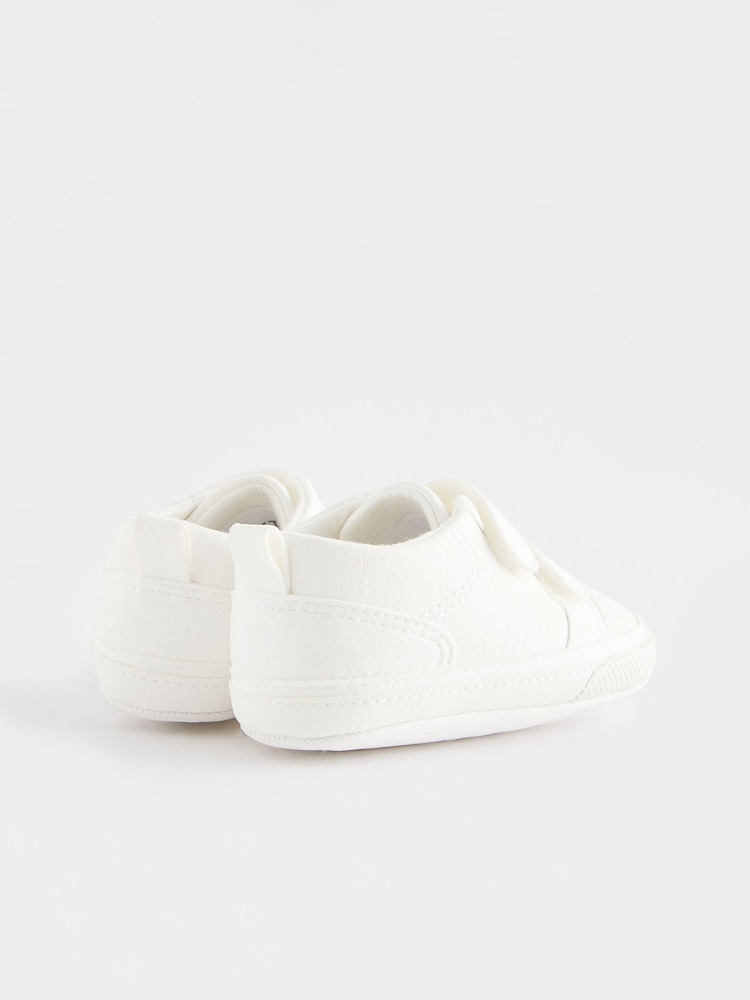 White Baby Two Strap Trainers (0-24mths) - Image 4 of 6