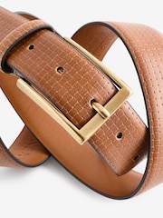 Tan Brown PU Textured Belt - Image 3 of 3