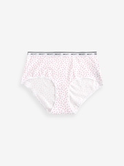 Pink/Stripe/Lime Green Midi Cotton Rich Logo Knickers 4 Pack - Image 5 of 9