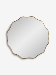Clarke & Clarke Gold Wobble Round Mirror - Image 2 of 4
