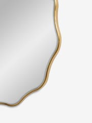Clarke & Clarke Gold Wobble Round Mirror - Image 4 of 4