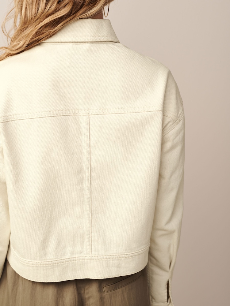 Cream Cotton Utility Jacket - Image 2 of 6