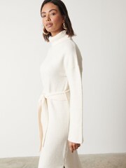 Pretty Lavish Cream Wrenley Midaxi Knitted Jumper Dress - Image 3 of 3