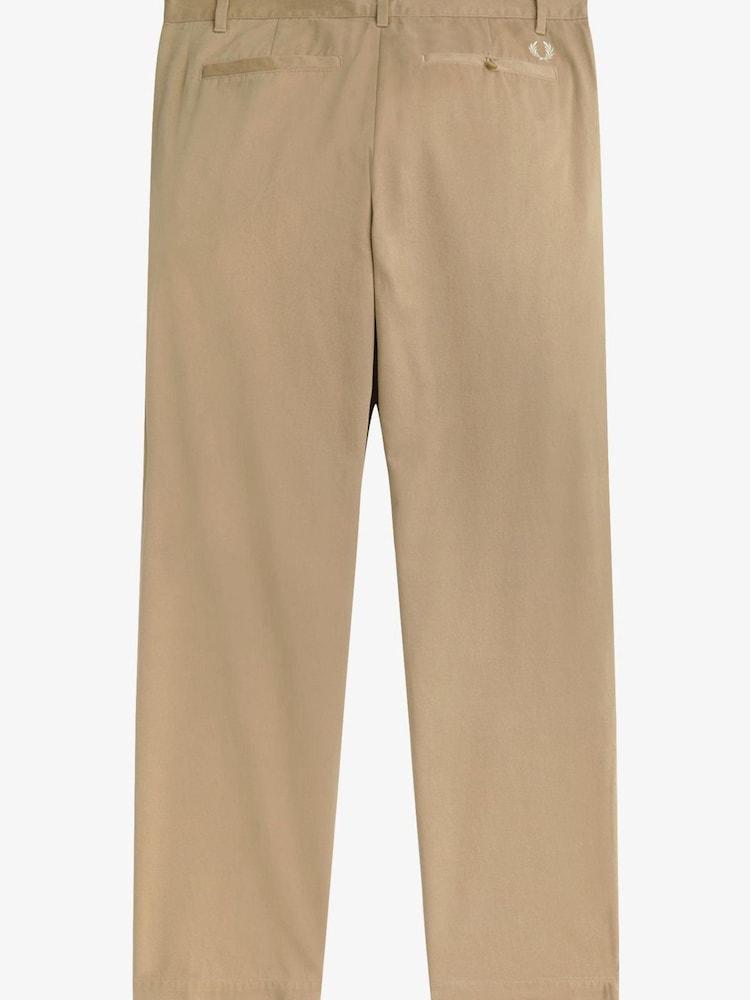 Fred Perry Straight Fit Stone Twill Trousers - Image 7 of 7