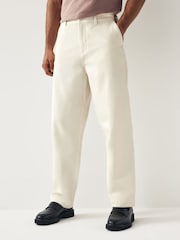 Fred Perry Straight Fit Bedford Cord Ecru White Trousers - Image 1 of 7