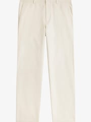 Fred Perry Straight Fit Bedford Cord Ecru White Trousers - Image 6 of 7