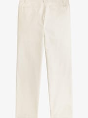 Fred Perry Straight Fit Bedford Cord Ecru White Trousers - Image 7 of 7