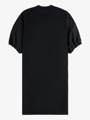 Fred Perry Gathered Sleeve Black Dress - Image 7 of 8