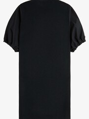 Fred Perry Gathered Sleeve Black Dress - Image 8 of 8