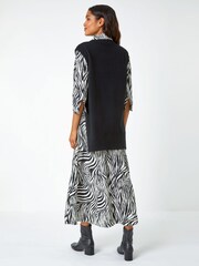 Roman Black Plain Crew Neck Knitted Vest - Image 2 of 5