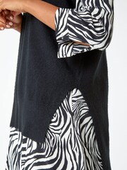 Roman Black Plain Crew Neck Knitted Vest - Image 5 of 5