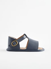 Navy Leather Baby Sandals (0-24mths) - Image 1 of 6