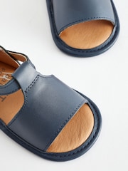 Navy Leather Baby Sandals (0-24mths) - Image 5 of 6