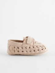Stone Neutral Woven Baby Loafers (0-24mths) - Image 4 of 7