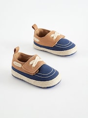 Navy Baby Boat Shoes (0-24mths) - Image 1 of 8
