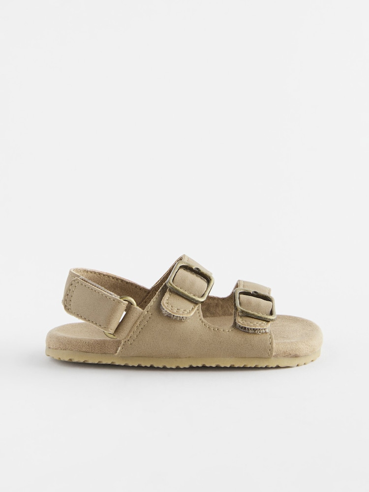 Stone Neutral Touch Fastening Corkbed Baby Sandals (0-24mths) - Image 3 of 6