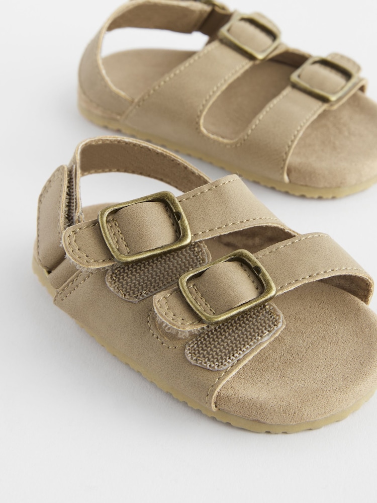 Stone Neutral Touch Fastening Corkbed Baby Sandals (0-24mths) - Image 4 of 6