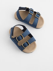 Marineblau/blau - Baby-Sandalen mit Korkbett und doppeltem Klettverschluss (0–24Monate) - Bild 3 von 7