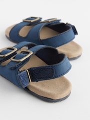 Marineblau/blau - Baby-Sandalen mit Korkbett und doppeltem Klettverschluss (0–24Monate) - Bild 6 von 7